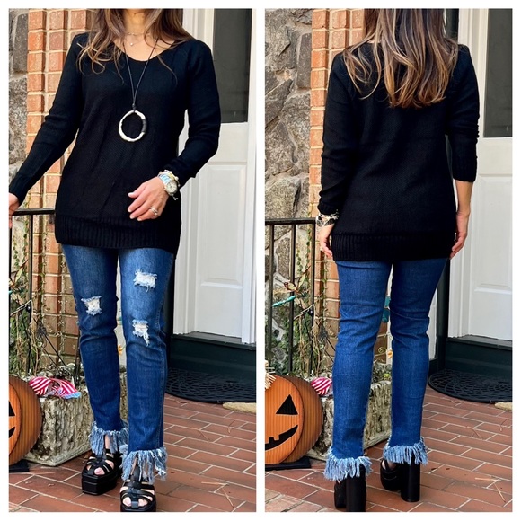 #27 Black Knit Chic Sweater - Picture 2 of 3